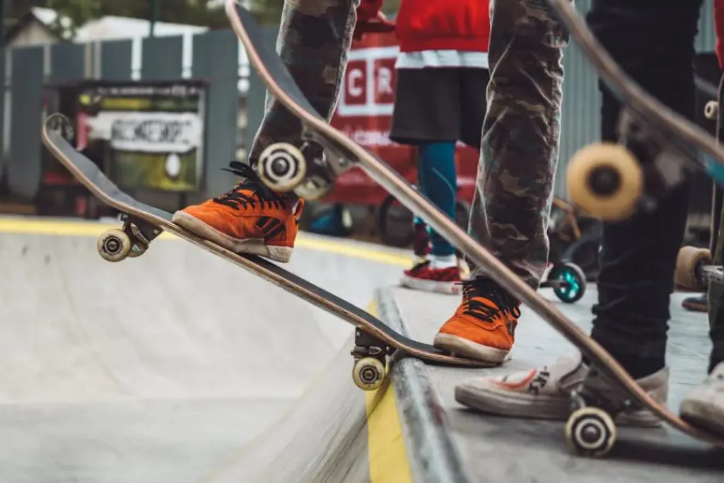 skaters in a skatepark