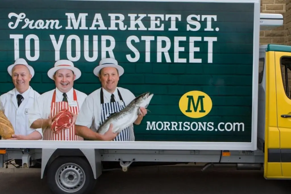 Truck featuring Morrisons ad